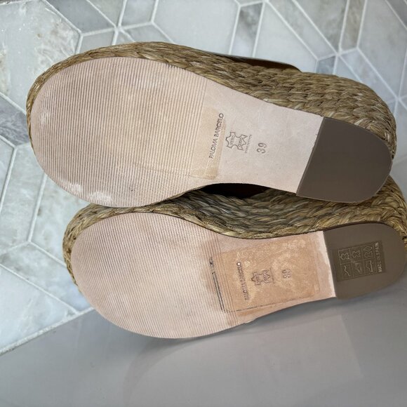 Paloma Barcelo Sz 39/8.5 Woven Wedge Heel Platform Sandal Espadrilles Ritmo Jute - Picture 7 of 7